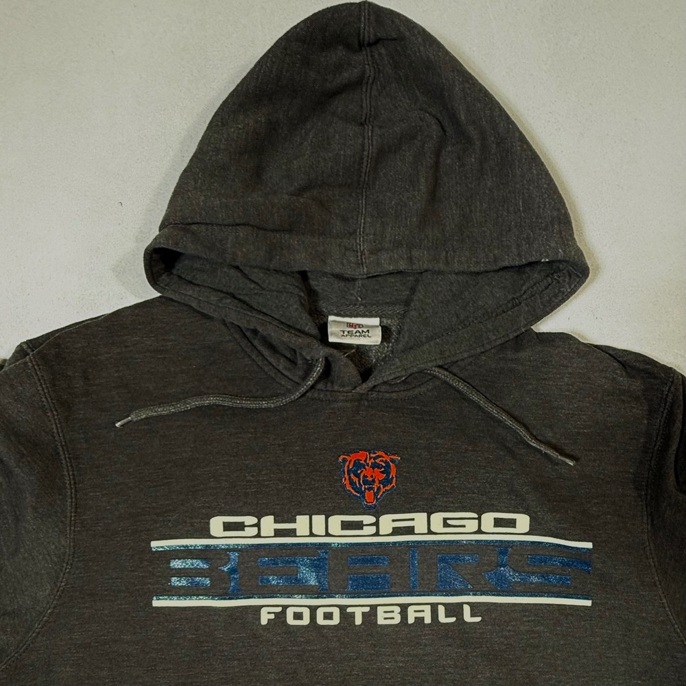 Chicago Bears NFL Hoodie Team Apparel Football Mens Medium‎ Charcoal Gray
